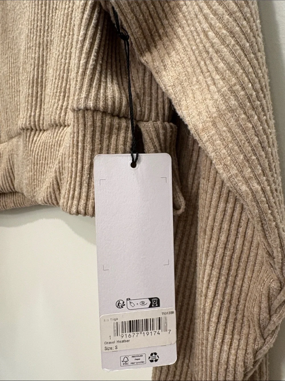 Alo Yoga Ribbed Muse Hoodie & Sweatpant Set in Gravel Heather